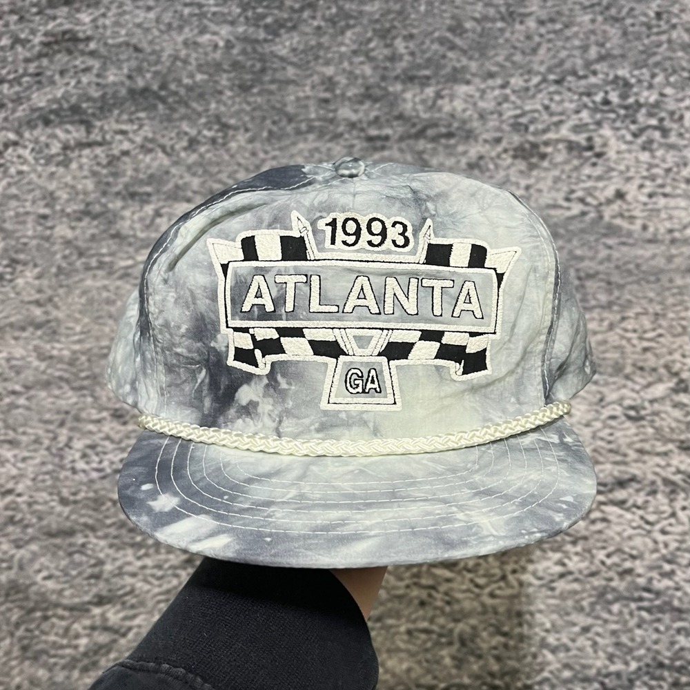 Vintage 1993 Atlanta Georgia Racing‎ Trucker Hat Snap Back Rope Adjustable
